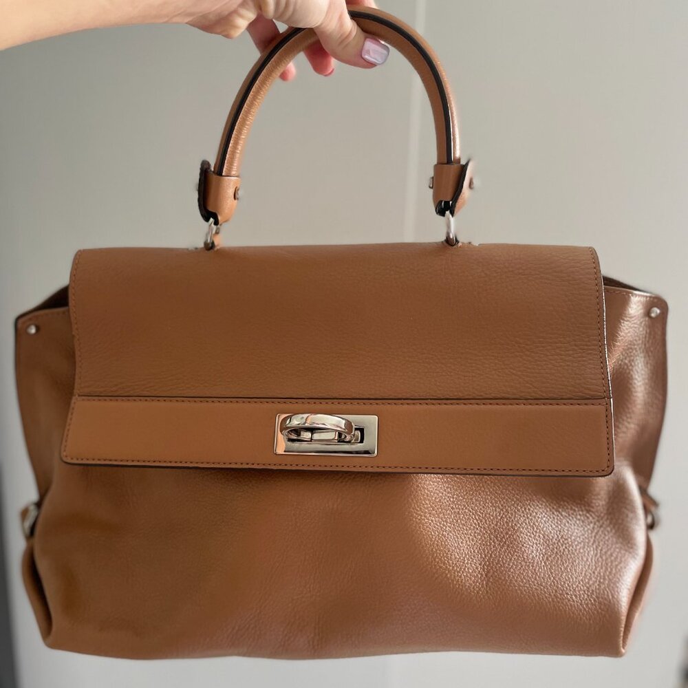 Salvatore Ferragamo Sofia bag in beige leather - Picture 5 of 9